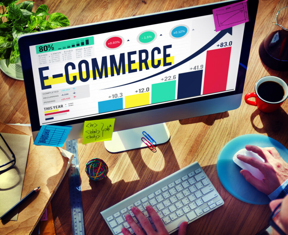ecommerce concept in the computer