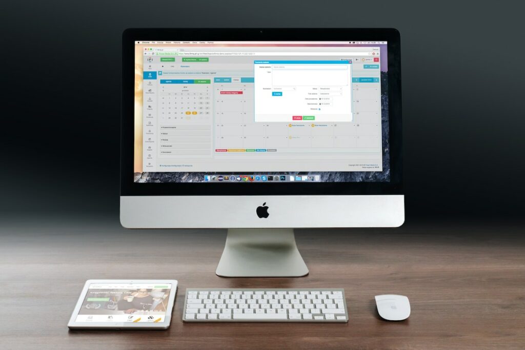 desktop of a mac displayed